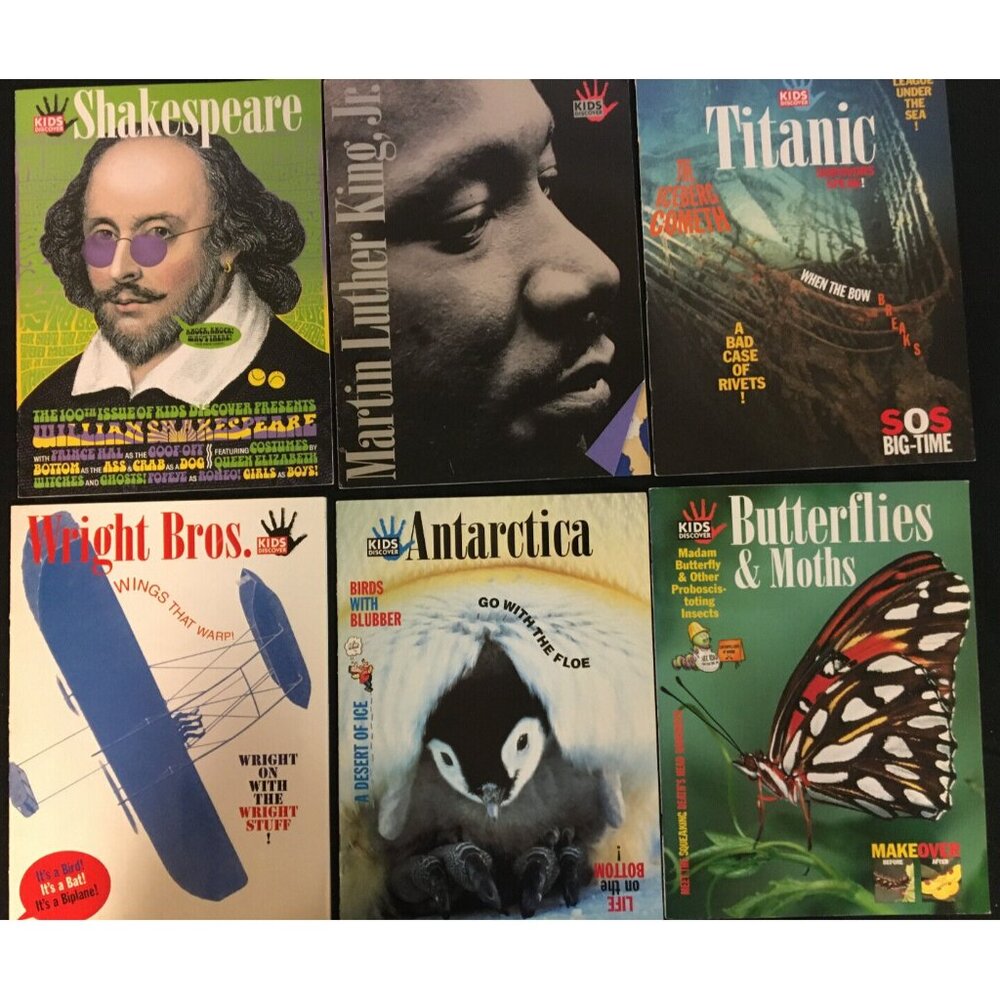 Kids Discover Magazine Lot of 6 Shakespeare Titanic Wright Bros Antarctica